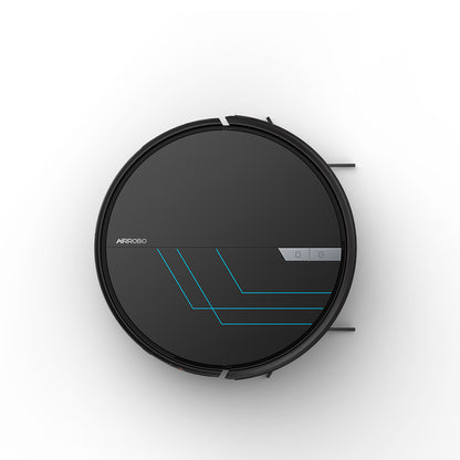 ROBOT SLIM ASIPIRADOR AIROBO, a sleek circular vacuum with distinctive blue lines, designed for efficient cleaning.