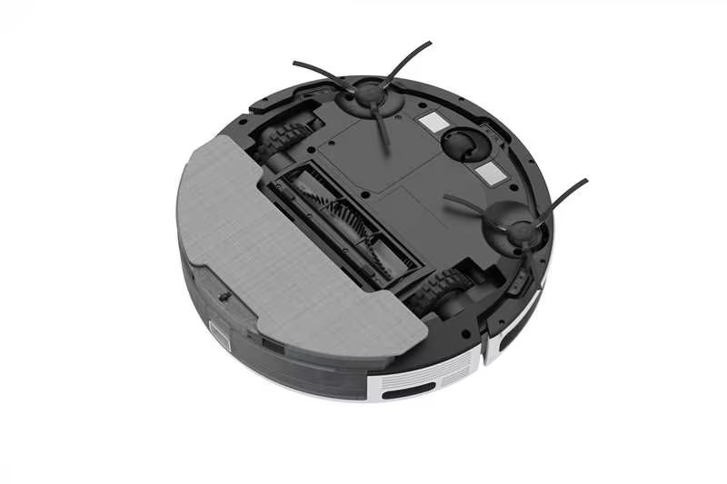 ROBOT SLIM ASIPIRADOR AIROBO, a circular robotic vacuum cleaner with three blades, designed for efficient home cleaning.